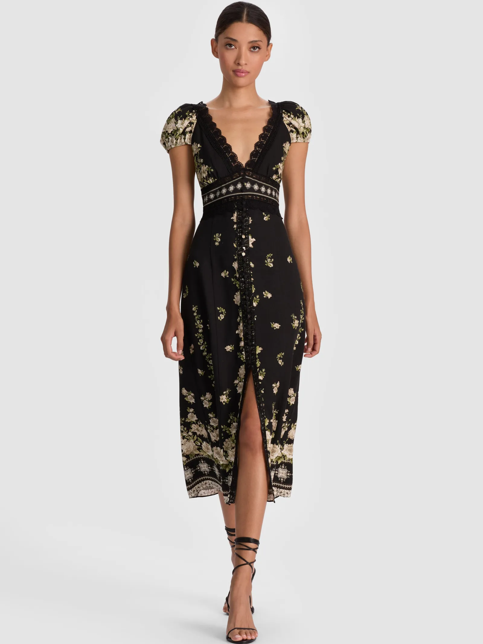 Alice and Olivia MIDI*ROSE MIDI DRESS