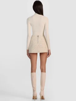 Alice and Olivia MINI*RUBI EMBELLISHED TWEED MINI SKIRT