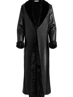 Alice and Olivia COATS*SHELBY FAUX SHEARLING MAXI COAT
