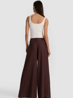 Alice and Olivia WIDE LEG*SIMON PLEATED TROUSER