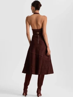 Alice and Olivia MIDI*SOSIE SUEDE MIDI SKIRT