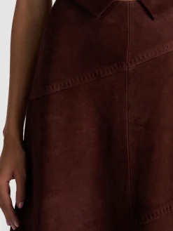 Alice and Olivia MIDI*SOSIE SUEDE MIDI SKIRT