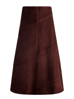 Alice and Olivia MIDI*SOSIE SUEDE MIDI SKIRT