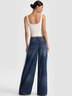 Alice and Olivia JEANS*STU SIDE STRIPE JEAN