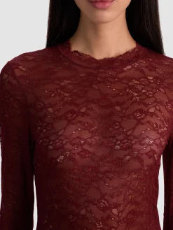 Alice and Olivia BODYSUITS*TAEYN LACE BODYSUIT