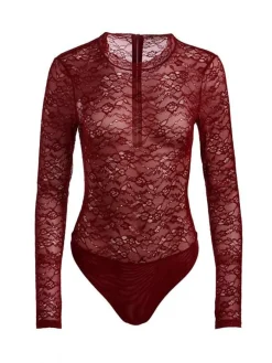 Alice and Olivia BODYSUITS*TAEYN LACE BODYSUIT