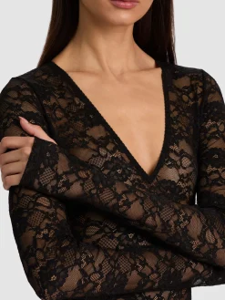 Alice and Olivia BODYSUITS*TEAGAN LACE BODYSUIT