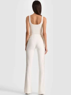 Alice and Olivia ANDREW PANT|JADE MESH BUTTON DOWN*TEENY BOOTCUT PANT