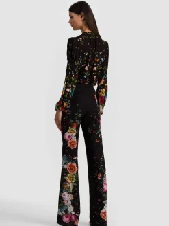 Alice and Olivia ANDREW PANT|JADE MESH BUTTON DOWN*TEENY BOOTCUT PANT