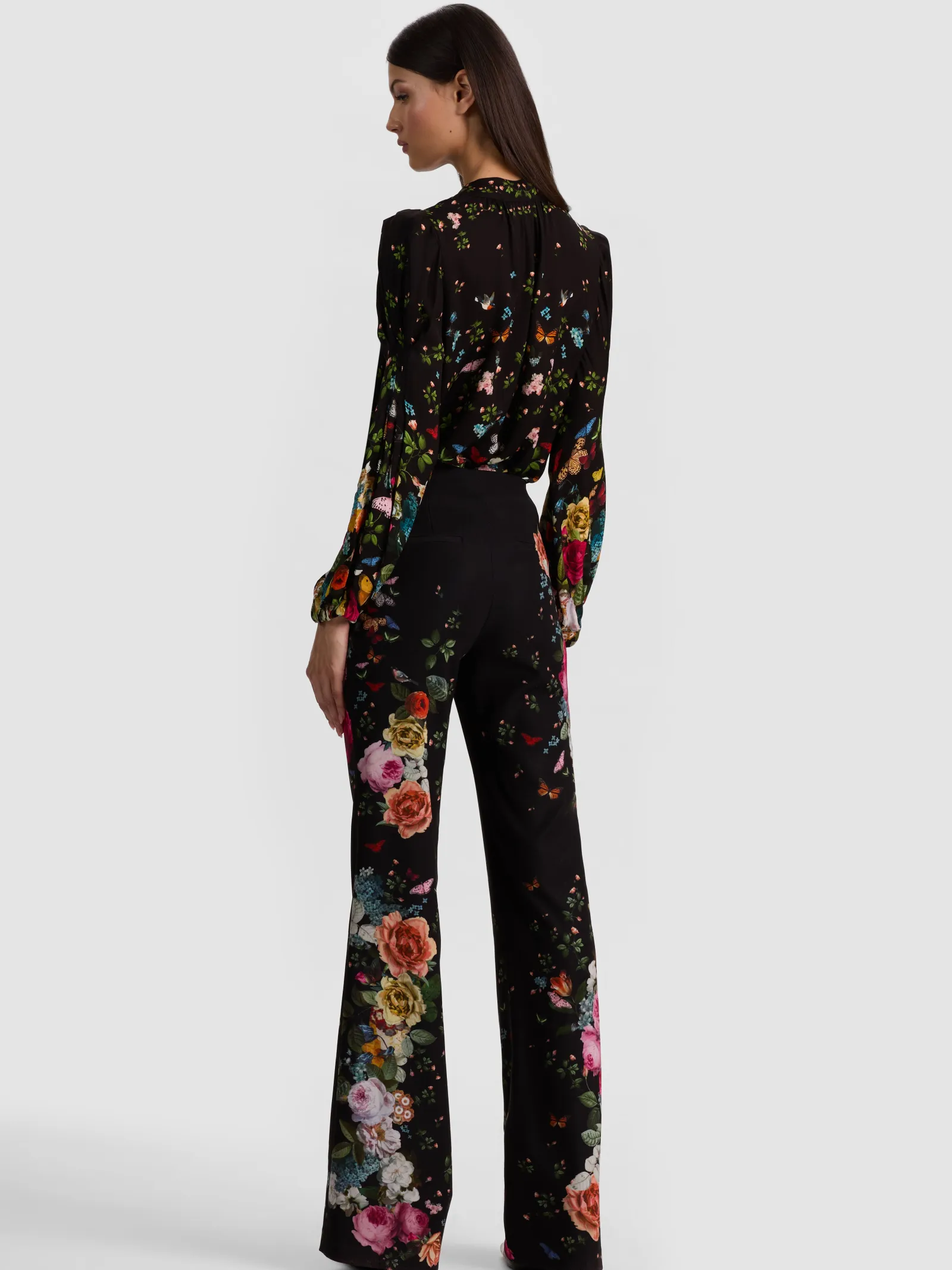 Alice and Olivia ANDREW PANT|JADE MESH BUTTON DOWN*TEENY BOOTCUT PANT
