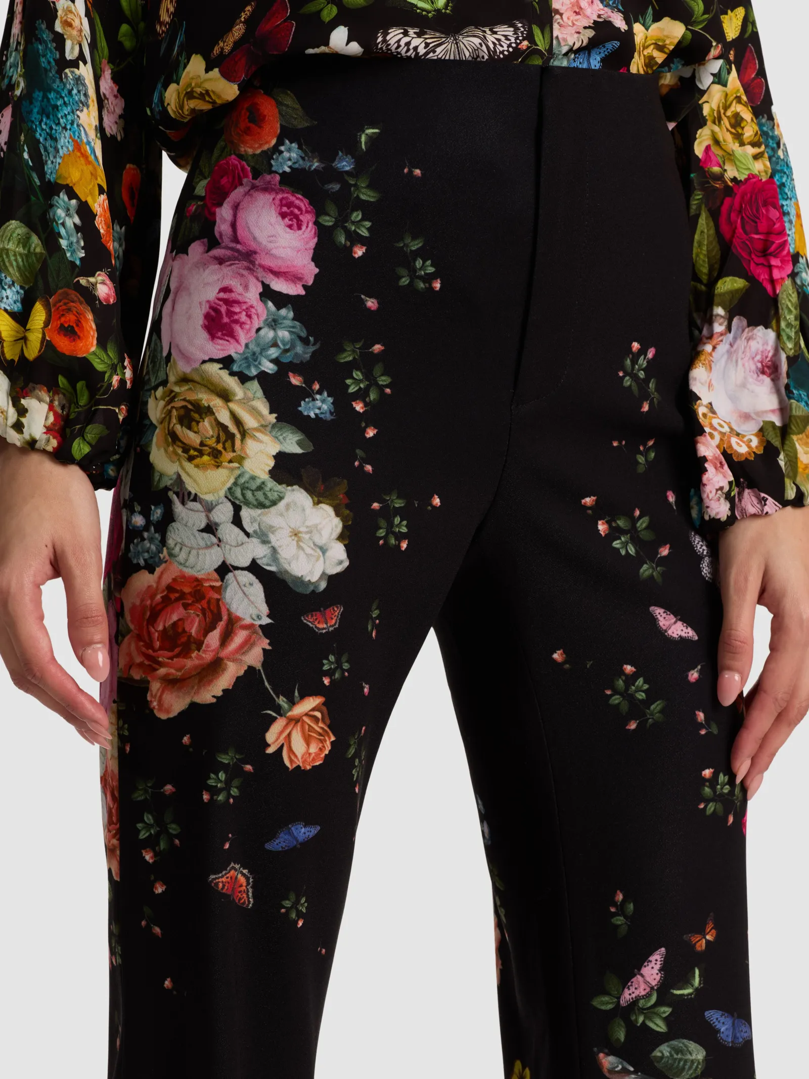 Alice and Olivia ANDREW PANT|JADE MESH BUTTON DOWN*TEENY BOOTCUT PANT