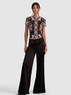 Alice and Olivia CROP TOPS*TESS MESH TEE