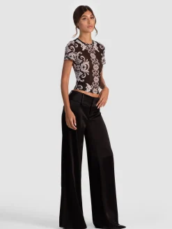 Alice and Olivia CROP TOPS*TESS MESH TEE