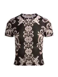 Alice and Olivia CROP TOPS*TESS MESH TEE