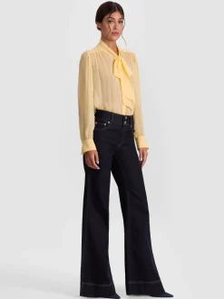 Alice and Olivia BLOUSES*THAYER TIE NECK BLOUSE