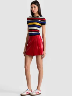 Alice and Olivia MINI*TONI VEGAN MINI SKIRT