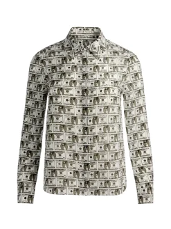 Alice and Olivia BLOUSES*WILLA STACEFACE SILK BLOUSE