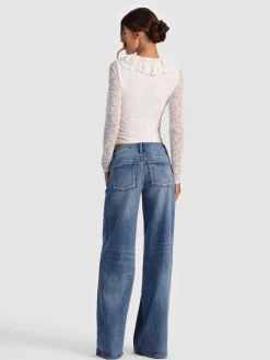 Alice and Olivia CROP TOPS*YARA RUFFLE TOP