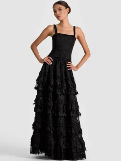 Alice and Olivia MAXI*ZENA LACE MAXI DRESS
